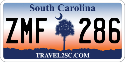 SC license plate ZMF286