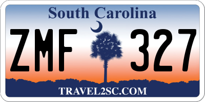 SC license plate ZMF327