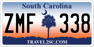 SC license plate ZMF338