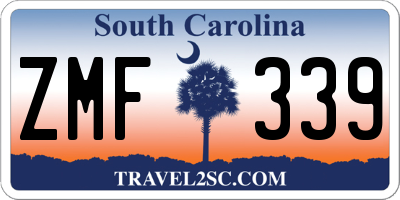 SC license plate ZMF339