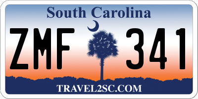 SC license plate ZMF341