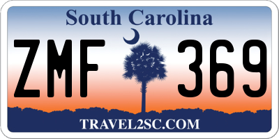 SC license plate ZMF369
