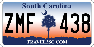 SC license plate ZMF438