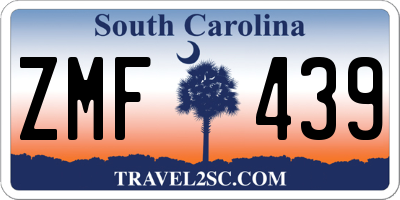 SC license plate ZMF439