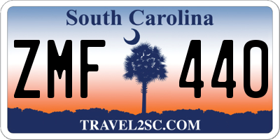 SC license plate ZMF440