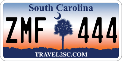 SC license plate ZMF444