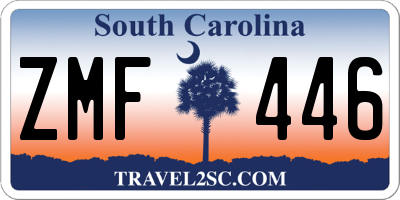 SC license plate ZMF446