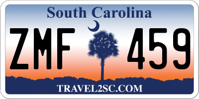 SC license plate ZMF459