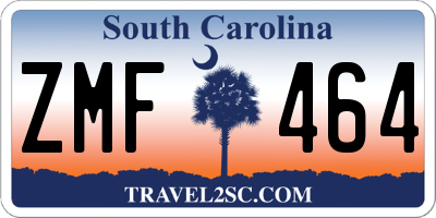 SC license plate ZMF464