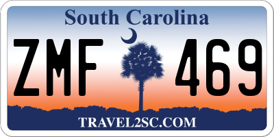 SC license plate ZMF469