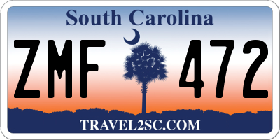 SC license plate ZMF472