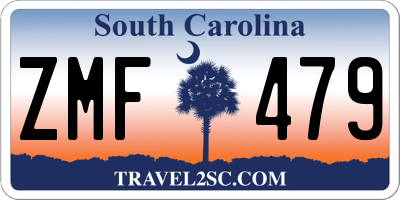 SC license plate ZMF479