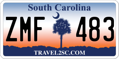 SC license plate ZMF483