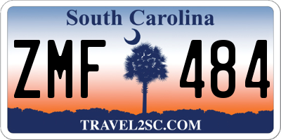 SC license plate ZMF484