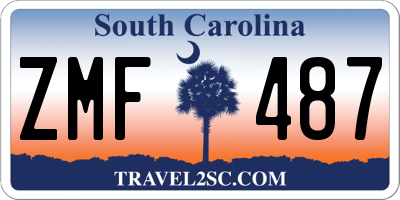 SC license plate ZMF487