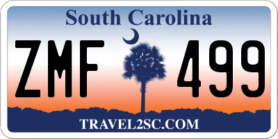 SC license plate ZMF499