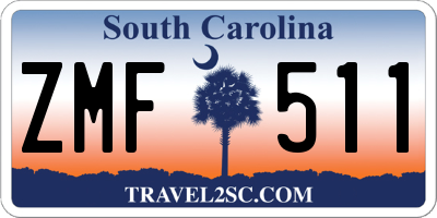 SC license plate ZMF511