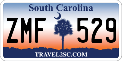 SC license plate ZMF529