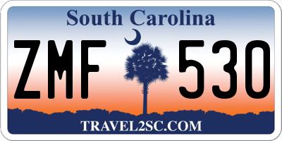 SC license plate ZMF530
