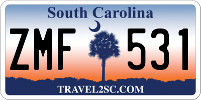 SC license plate ZMF531