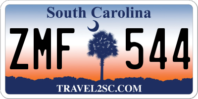 SC license plate ZMF544