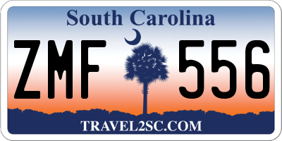 SC license plate ZMF556