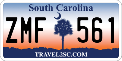 SC license plate ZMF561