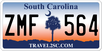 SC license plate ZMF564