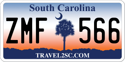 SC license plate ZMF566