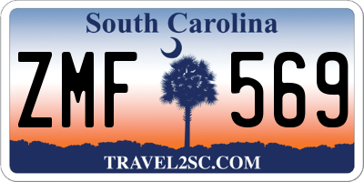 SC license plate ZMF569