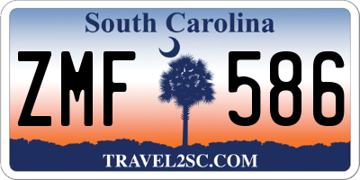 SC license plate ZMF586