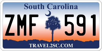 SC license plate ZMF591