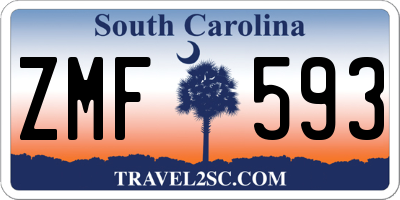 SC license plate ZMF593