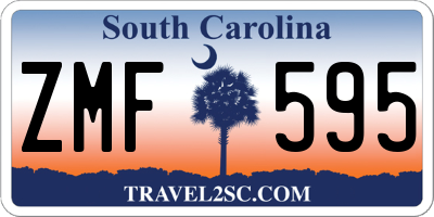 SC license plate ZMF595