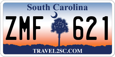 SC license plate ZMF621