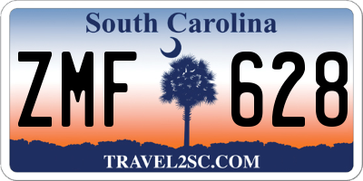 SC license plate ZMF628