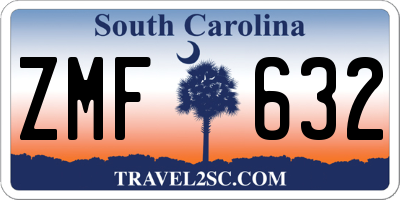SC license plate ZMF632
