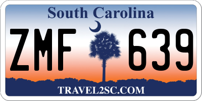 SC license plate ZMF639