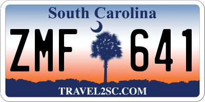 SC license plate ZMF641