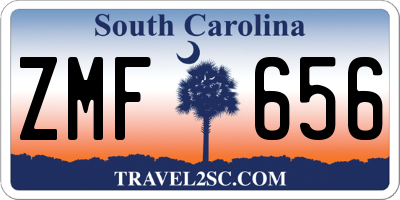 SC license plate ZMF656