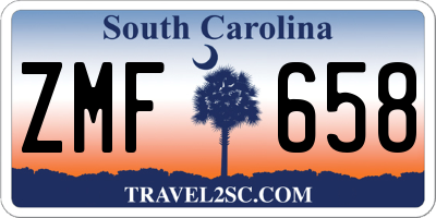 SC license plate ZMF658