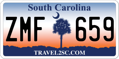 SC license plate ZMF659