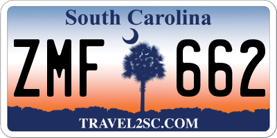 SC license plate ZMF662