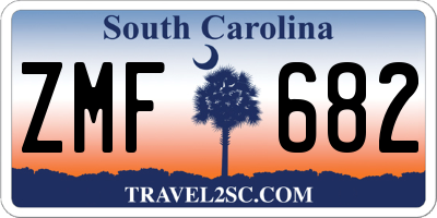 SC license plate ZMF682
