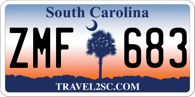 SC license plate ZMF683