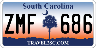 SC license plate ZMF686
