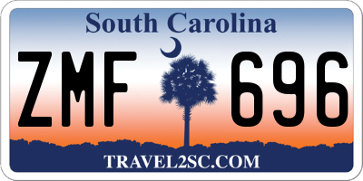 SC license plate ZMF696