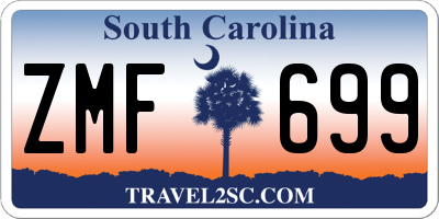 SC license plate ZMF699