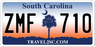 SC license plate ZMF710