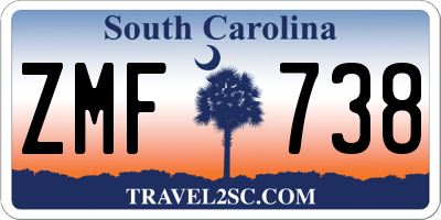 SC license plate ZMF738